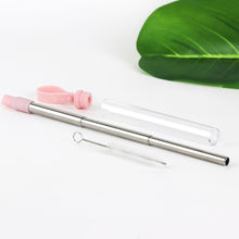 Load image into Gallery viewer, 3-Pack: Expandable Steel Straw