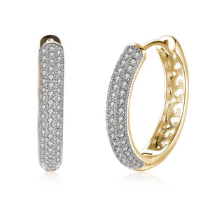 0.50 CTTW Diamond Accent Sleek Hoop Earrings