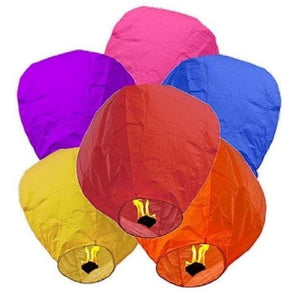 100% Biodegradable Paper Sky Lanterns - Assorted Pack Sizes