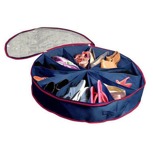 12-Compartment Round Shoe Organizer