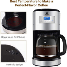 Load image into Gallery viewer, 12-Cup Programmable Stainless Steel Coffee Maker
