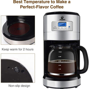 12-Cup Programmable Stainless Steel Coffee Maker