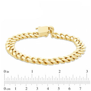 14K Gold Over Bronze Handmade Cuban Bracelet