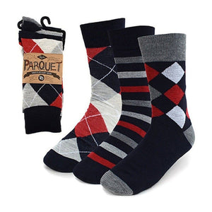 15 Pairs: Parquet Men's Patterned Fancy Socks