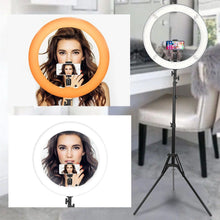 Load image into Gallery viewer, 18&quot; LED Ring Light 55W 3200K-5 600K Dimmable Selfie Ring Light
