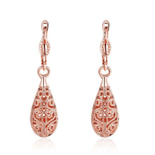 Load image into Gallery viewer, 18K Gold Laser Cut Filigree Drop Earrings - Assorted Colors
