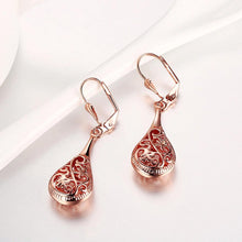 Load image into Gallery viewer, 18K Rose-Gold Plated Bohemian Laser Cut Drop Earrings
