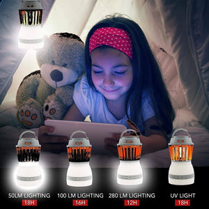 2-in-1 HAKOL Waterproof IP67 Portable fly-rechargeable Anti-Insect Fly Killing Lamp