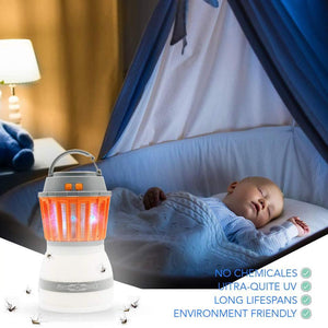 2-in-1 HAKOL Waterproof IP67 Portable fly-rechargeable Anti-Insect Fly Killing Lamp