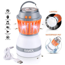 Load image into Gallery viewer, 2-in-1 HAKOL Waterproof IP67 Portable fly-rechargeable Anti-Insect Fly Killing Lamp
