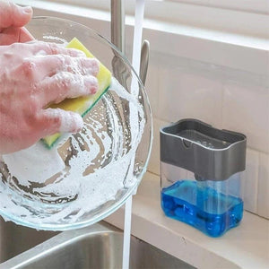 2-in-1 Soap Dispenser Pump with Sponge Holder