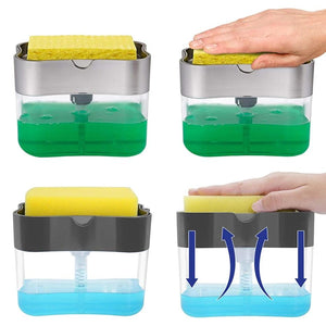 2-in-1 Soap Dispenser Pump with Sponge Holder