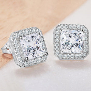 2-Pack: Halo Stud Earrings with Swarovski Elements