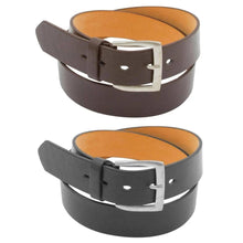 Load image into Gallery viewer, 2-Pack: Men&#39;s Black &amp; Brown Solid Belts
