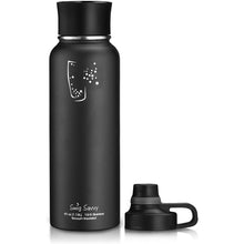 Load image into Gallery viewer, 2-Pack: Stainless Steel Wide Mouth Insulated Water Bottle with Interchangeable Caps
