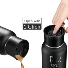 Load image into Gallery viewer, 2-Pack: Stainless Steel Wide Mouth Insulated Water Bottle with Interchangeable Caps
