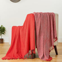 Load image into Gallery viewer, 2-Piece Set: 100% Cotton Hand Twisted Throw Blanket 50&quot; X 60&quot;
