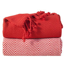 Load image into Gallery viewer, 2-Piece Set: 100% Cotton Hand Twisted Throw Blanket 50&quot; X 60&quot;
