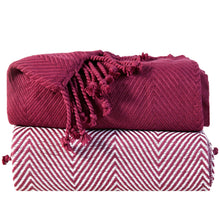 Load image into Gallery viewer, 2-Piece Set: 100% Cotton Hand Twisted Throw Blanket 50&quot; X 60&quot;

