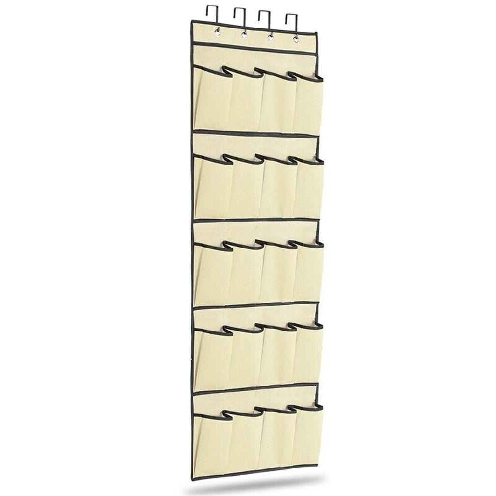 20 Pocket: Over the Door Shoe Rack Organizer