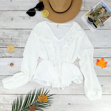 Load image into Gallery viewer, V-Neck Ruffle Blouse
