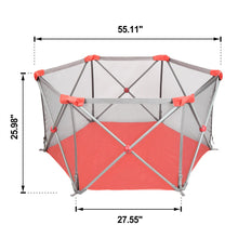 Load image into Gallery viewer, Odoland Safety Portable Playpen Infants Toddler Fence
