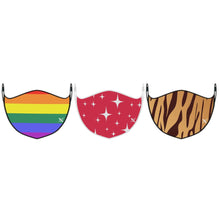 Load image into Gallery viewer, 3-Pack: Double Layer Washable &amp; Reusable Non-Medical Face Mask w/ Adjustable Loop
