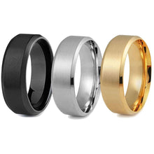 Load image into Gallery viewer, 3-Piece Set: Men&#39;s Stainless Steel Comfort Fit Wedding Band Ring
