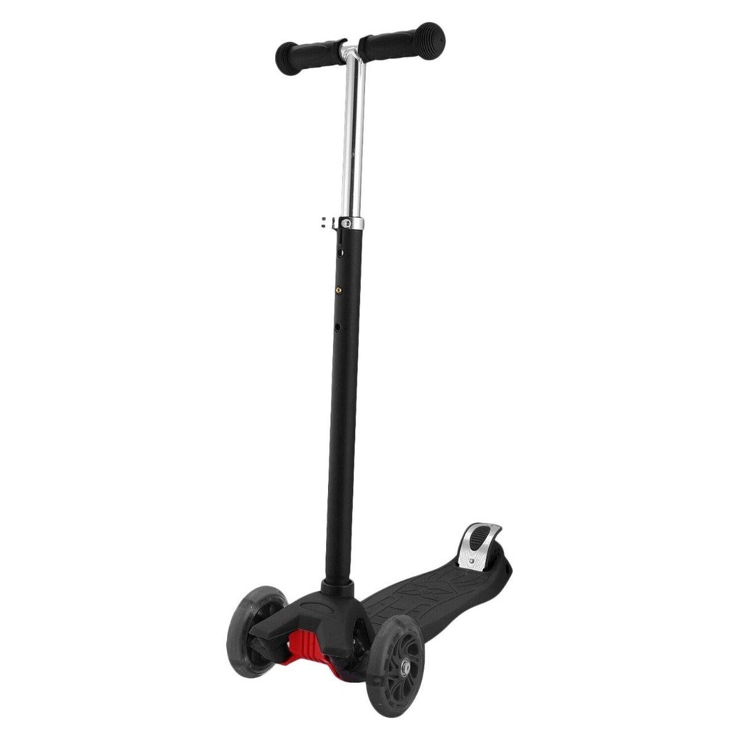 3-Wheeled LEDs Kick Scooter for Kids Flashing Scooter Adjustable Height