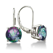 Load image into Gallery viewer, 3.50 CTTW Genuine Rainbow Topaz Leverback Earrings
