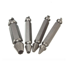 Load image into Gallery viewer, 4-Piece Set: DrillPro Double-Sided Damaged Screw Extractors
