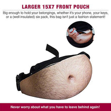 Load image into Gallery viewer, 3D Beer Belly Waist Pocket Fanny Pack and Top Prank Gag Gift Travel Carry Pouch
