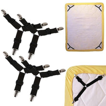 Load image into Gallery viewer, 4-Piece: Triangle Bed Sheet Holder Fastener Grippers Clips Suspender Strap
