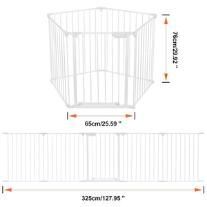10 ft Wide Baby Gate Playard Satey Rail Fence Barrier Room Divider 5 Panels