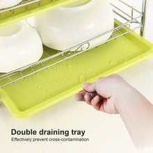 Load image into Gallery viewer, 3 Tier Dish Drying Rack Drainer Kitchen Storage Board Cutlery Cup Shelf
