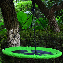 Load image into Gallery viewer, 40 in Outdoor Tree Swing Hanging Rope Tire Saucer Seat Yard Mat
