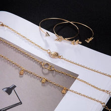 Load image into Gallery viewer, 5-Piece: Olive Branch Pav&#39;e Peace Bracelet Set
