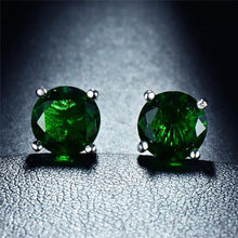 Load image into Gallery viewer, 7-Pairs: 8mm Round Earrings with Crystals from Swarovski

