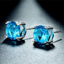 Load image into Gallery viewer, 7-Pairs: 8mm Round Earrings with Crystals from Swarovski
