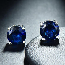 Load image into Gallery viewer, 7-Pairs: 8mm Round Earrings with Crystals from Swarovski
