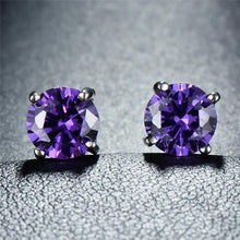 Load image into Gallery viewer, 7-Pairs: 8mm Round Earrings with Crystals from Swarovski
