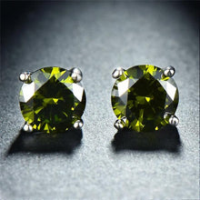 Load image into Gallery viewer, 7-Pairs: 8mm Round Earrings with Crystals from Swarovski
