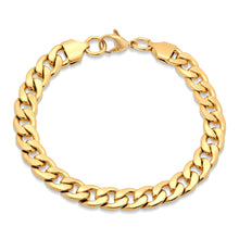 Load image into Gallery viewer, Men's 18k Gold Plated Stainless Steel Cuban Link Chain Bracelet and Necklace Set
