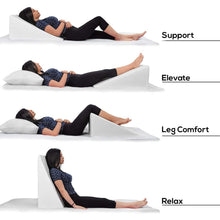 Load image into Gallery viewer, Bed Wedge Pillow With Memory Foam Top
