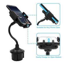 Load image into Gallery viewer, Car Cup Holder Phone Mount Adjustable Gooseneck Phone Stand
