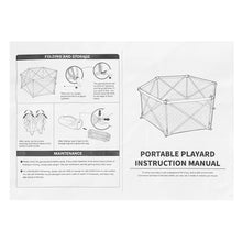 Load image into Gallery viewer, Odoland Safety Portable Playpen Infants Toddler Fence
