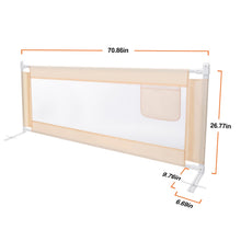 Load image into Gallery viewer, Odoland 70in Foldable Baby Toddler Safety Bed Rail Anti Falling Guard
