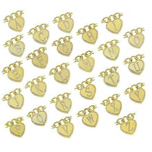 Load image into Gallery viewer, 14K Gold Plated Initial Heart Bracelet
