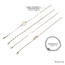 Load image into Gallery viewer, 5-Piece Set: Arcoris White Marble Filigree Pendant &amp; Love Bracelet Set

