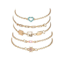 Load image into Gallery viewer, 5-Piece Set: Cute &amp; Kitschy Pav&#39;e Minimalist Bracelet Set
